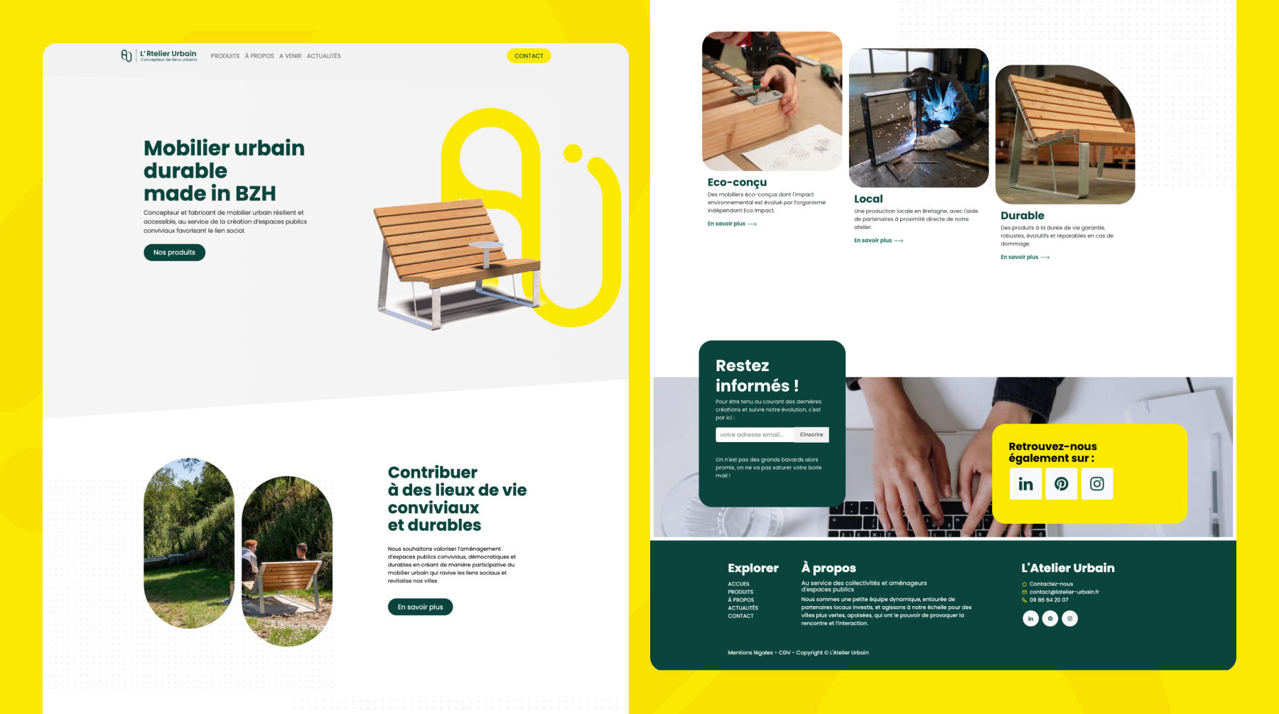 Atelier Urbain homepage design