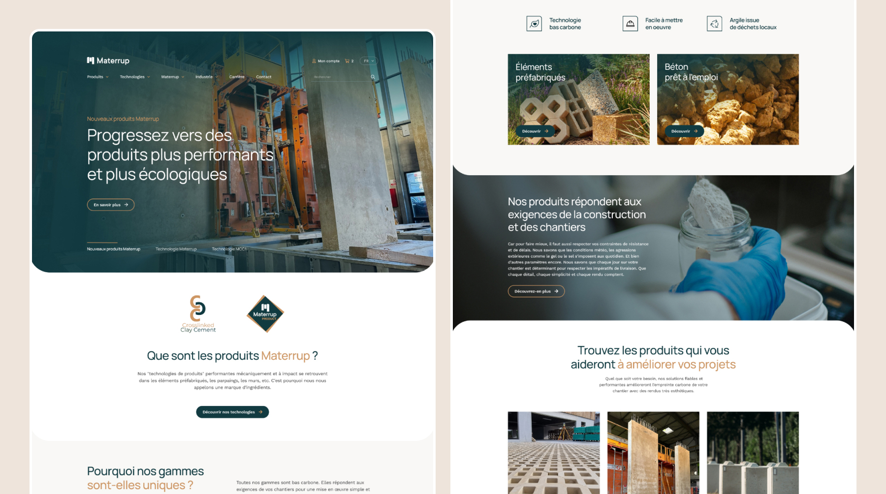 Materrup homepage design