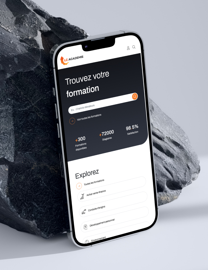 LC Academie mobile design