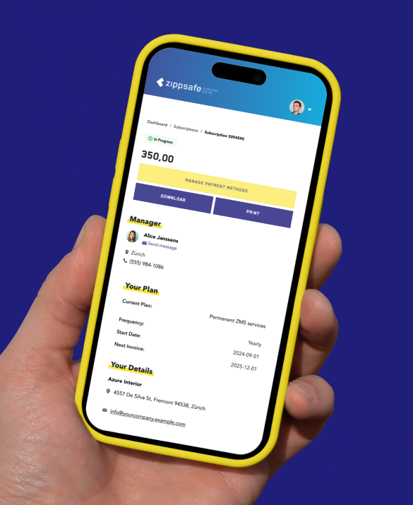 Zippsafe mobile design