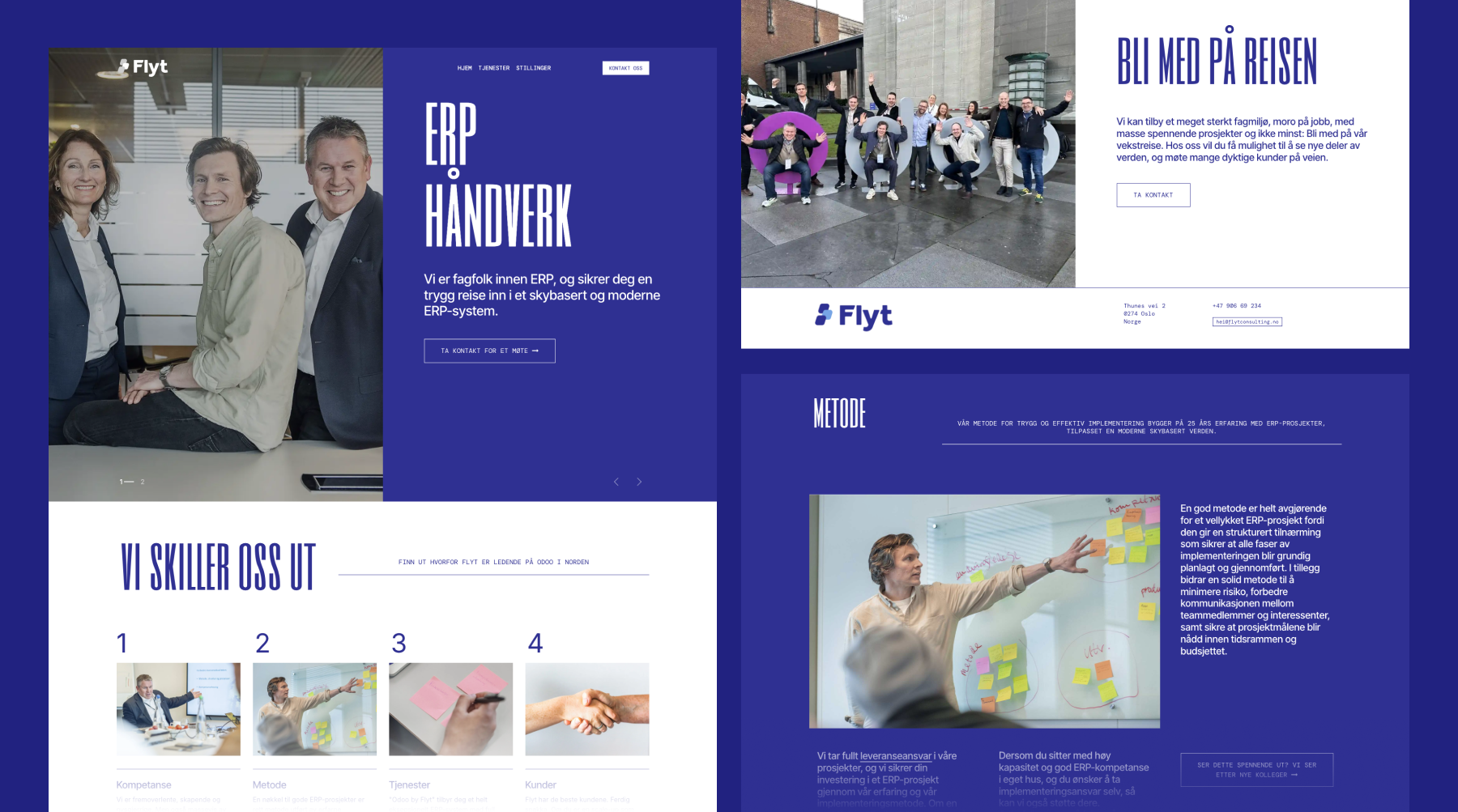 Flyt homepage design