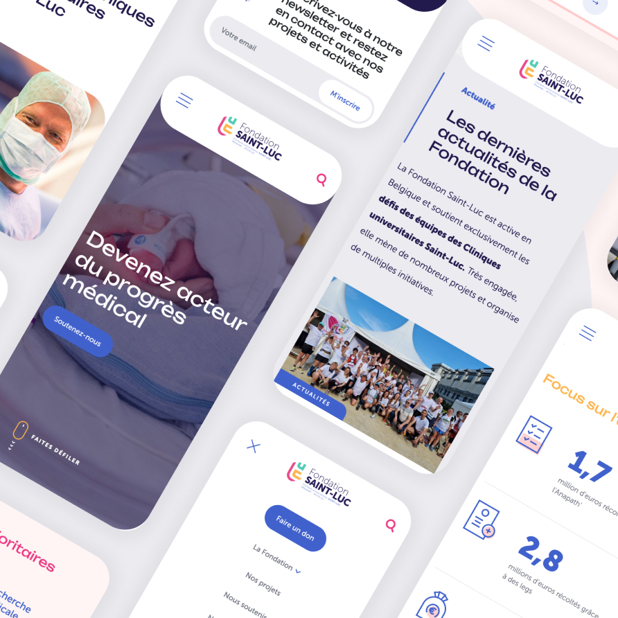 Fondation Saint-Luc design mobile