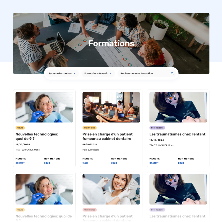 SMD training page design