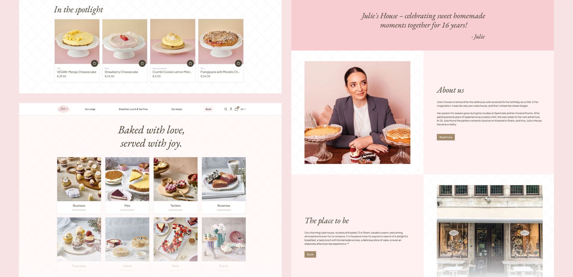 Julie's House website design