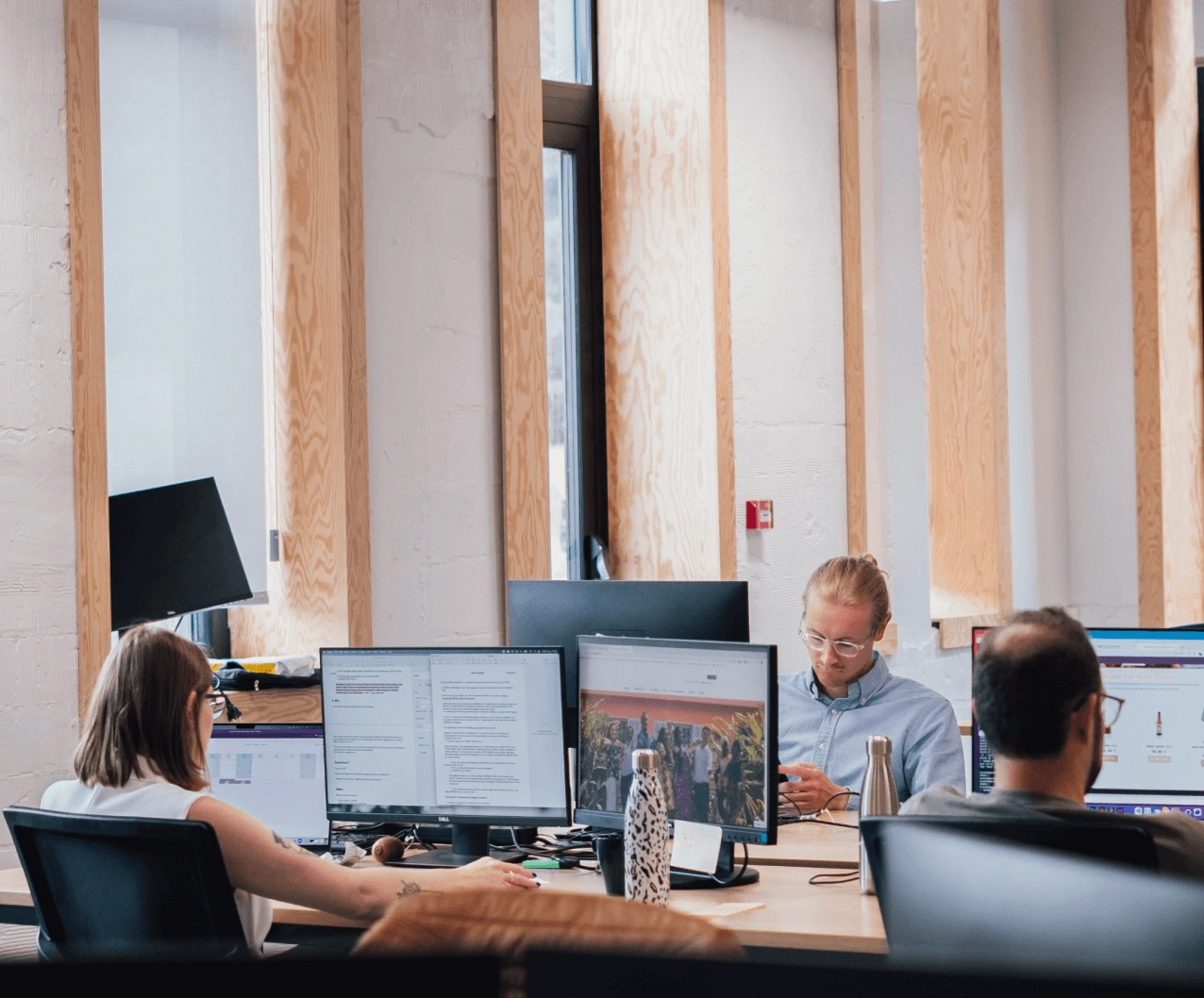 Odoo Web Design team in the office