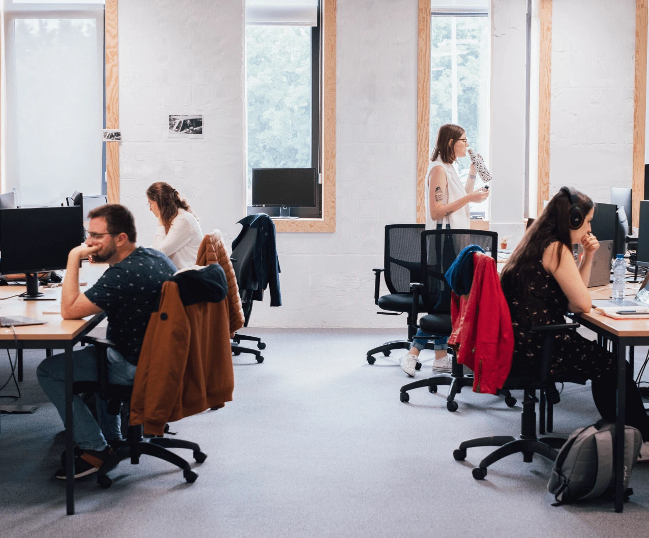 Odoo Web Design team in the office
